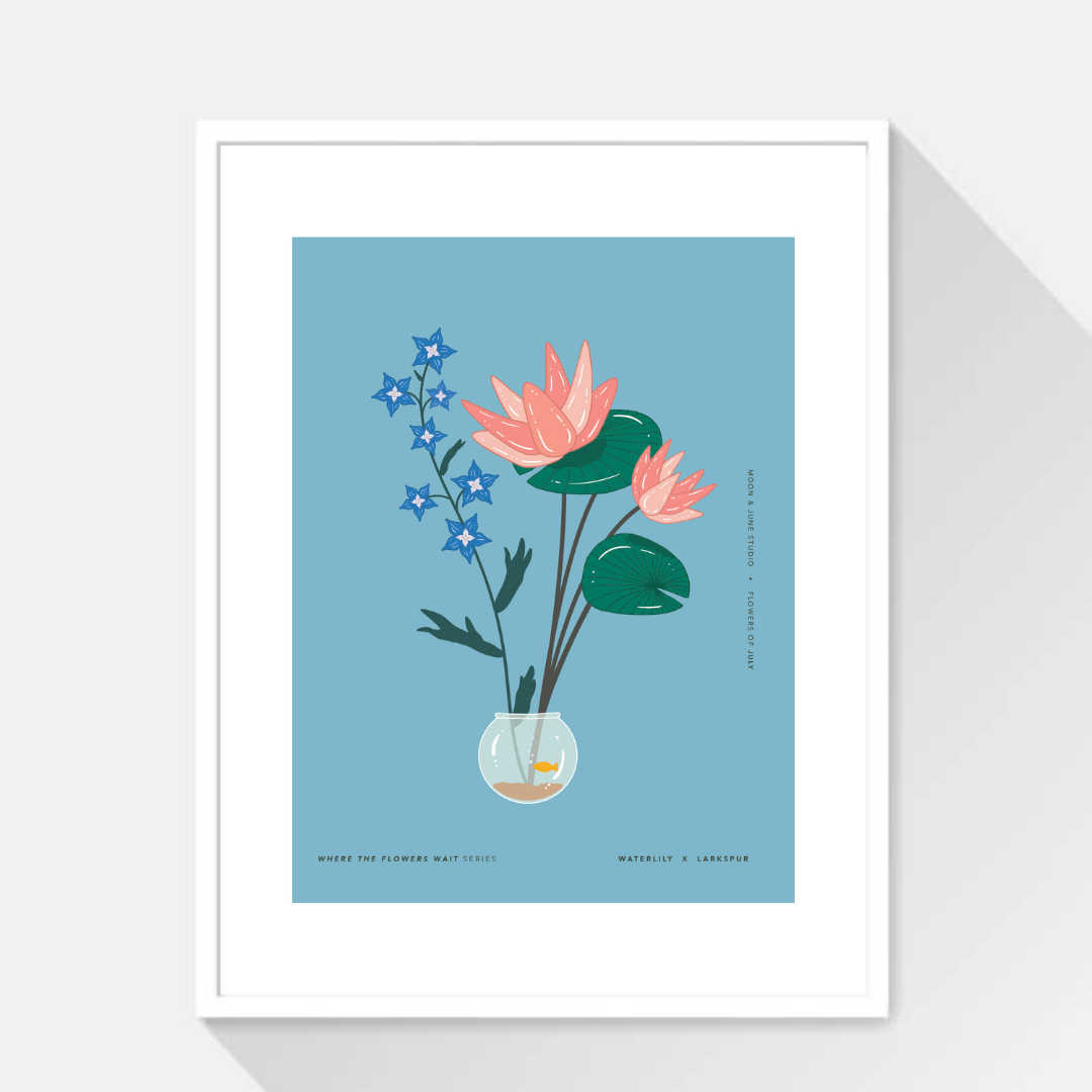 Waterlily x Larkspur