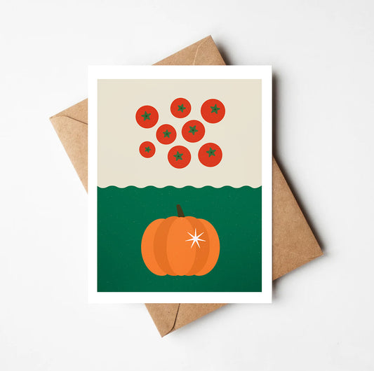Cherry Tomato + Pumpkin Card