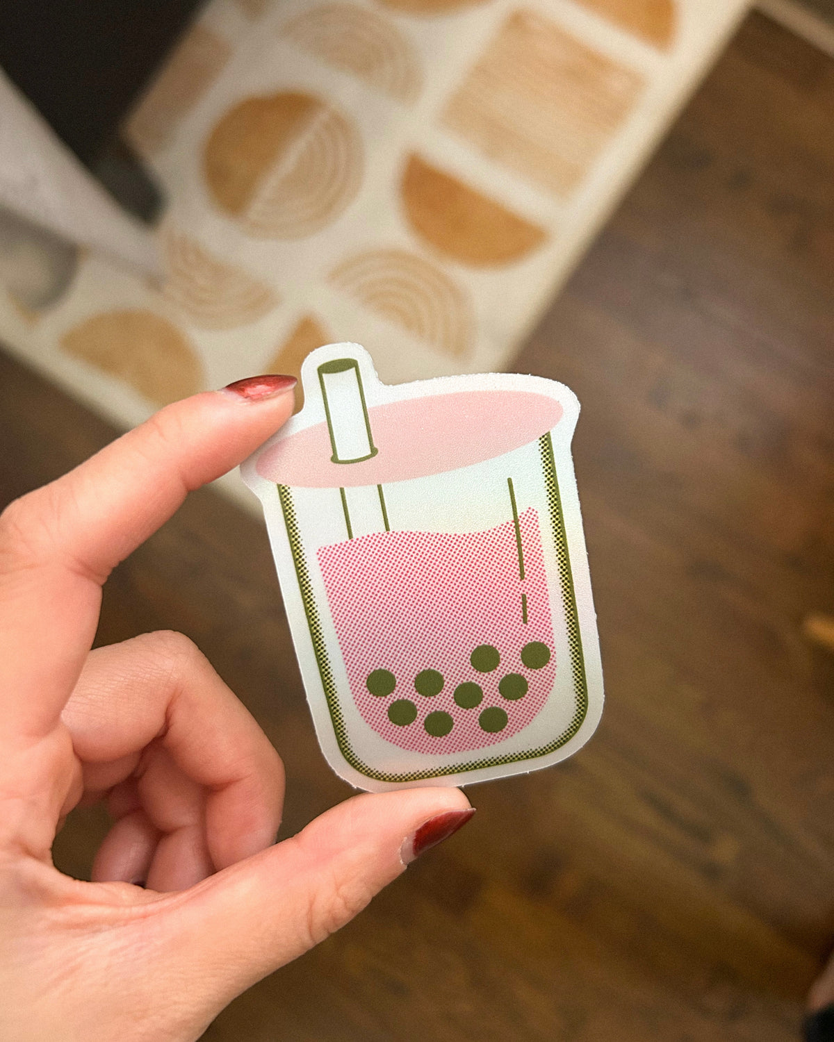 Bubble Tea Text Sticker Bubble Tea Sticker – Moon&June Studio