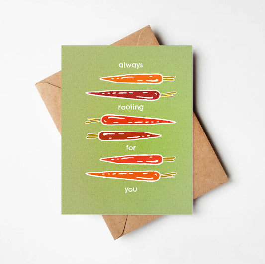 Rooting For You Carrots Card