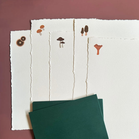 Mushroom Letter Set / Handmade Paper