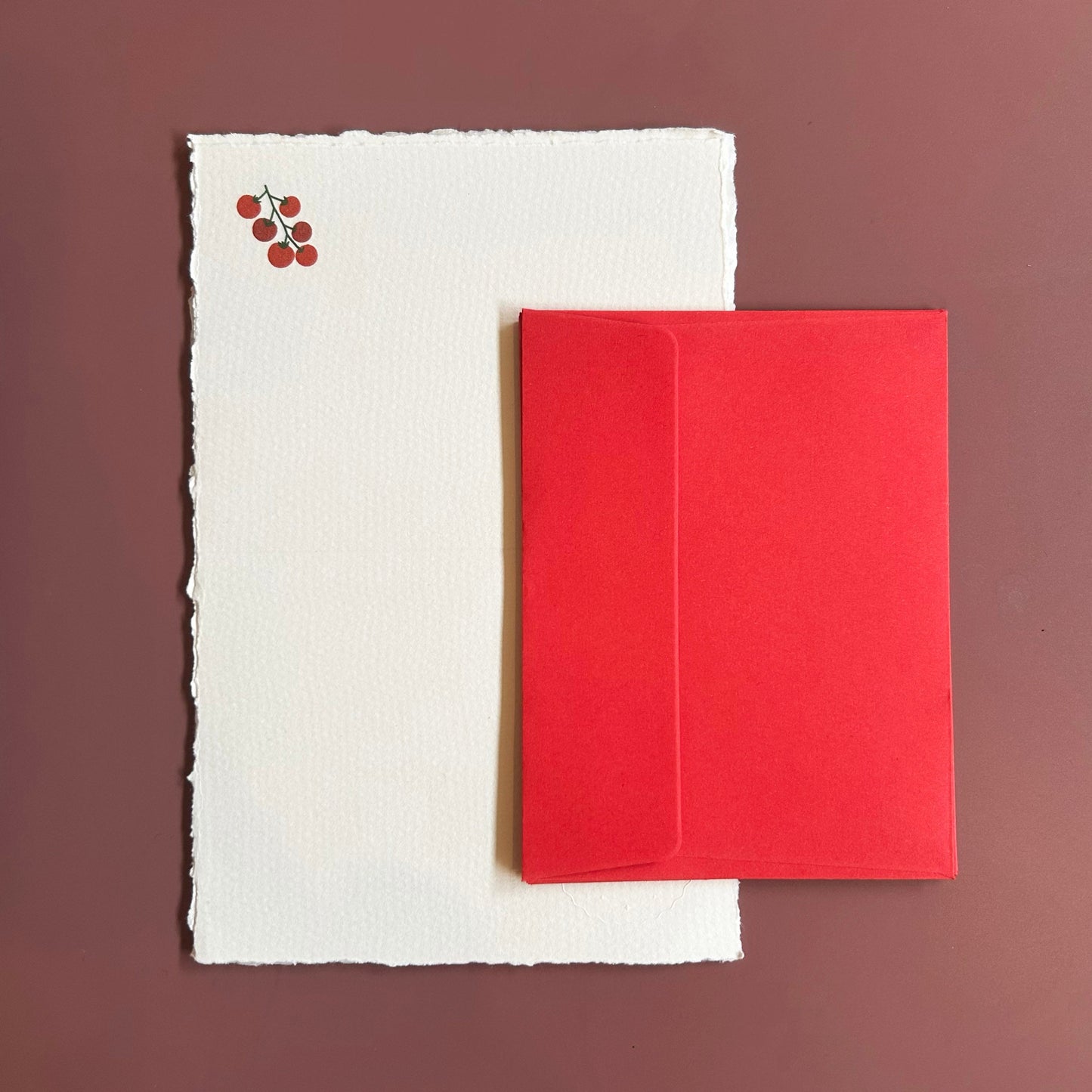 Tomato Letter Set / Handmade Paper