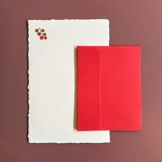 Tomato Letter Set / Handmade Paper