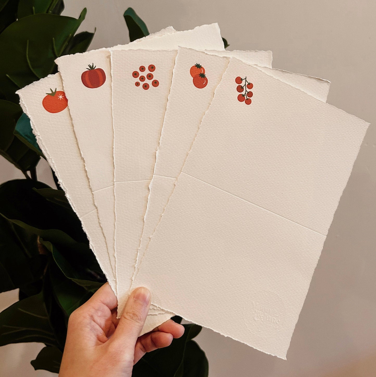 Tomato Letter Set / Handmade Paper