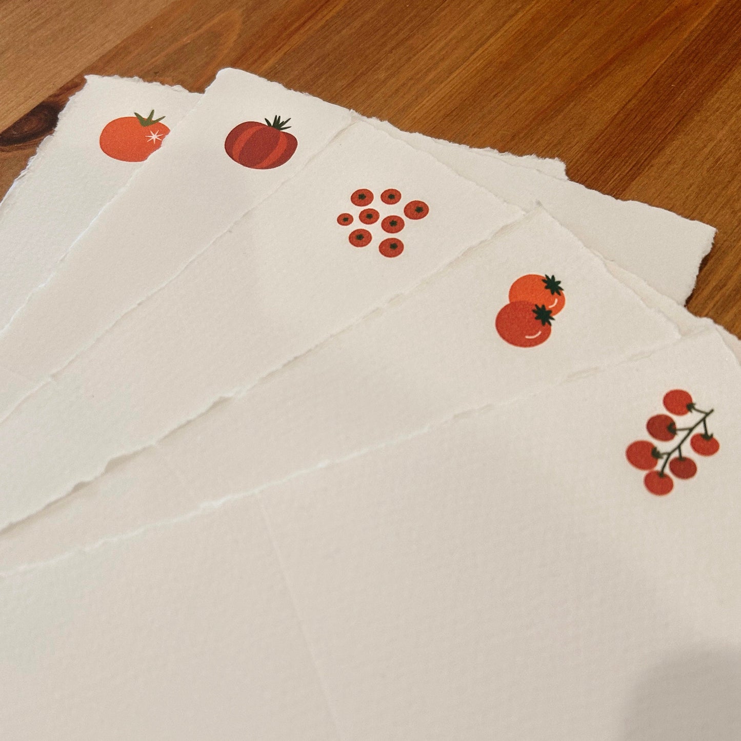 Tomato Letter Set / Handmade Paper