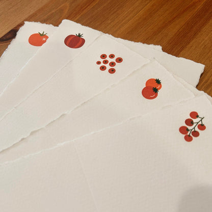 Tomato Letter Set / Handmade Paper